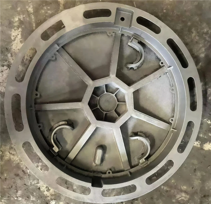 Couvercle de trou d'égout rond en fonte ductile robuste-anti-décantation